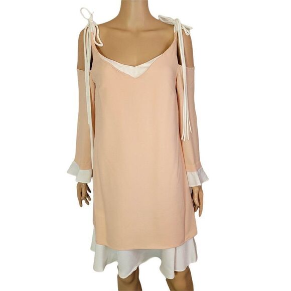 Nanette Lepore Cold Shoulder Shift Dress (size 6) - Picture 2 of 10